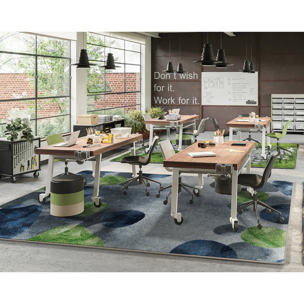 Kid Essentials Riverstone 5'4" x 7'8" Area Rug in Color Gray