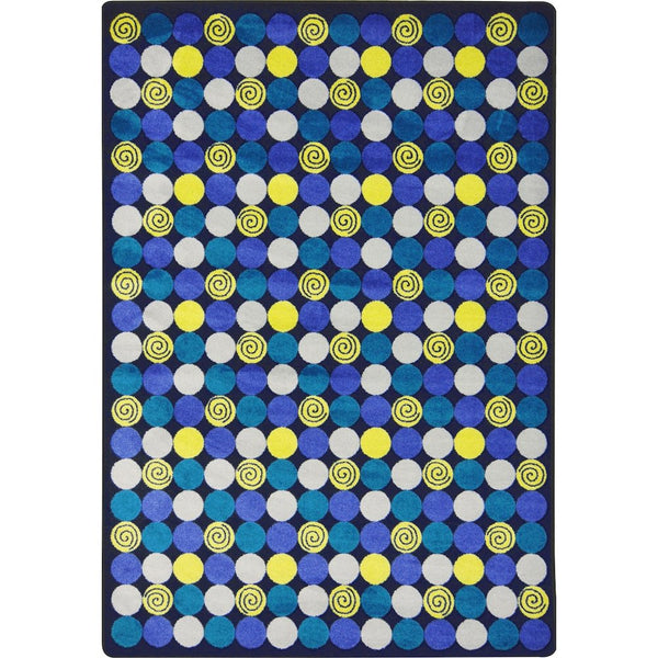 Kid Essentials Roundabout 3'10" x 5'4" Area Rug in Color Blue
