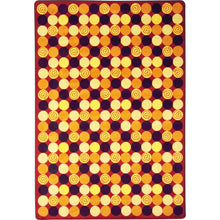 Kid Essentials Roundabout 3'10" x 5'4" Area Rug in Color Red
