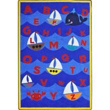 Kid Essentials Sailor's Alphabet 3'10" x 5'4" Area Rug in Color Multi