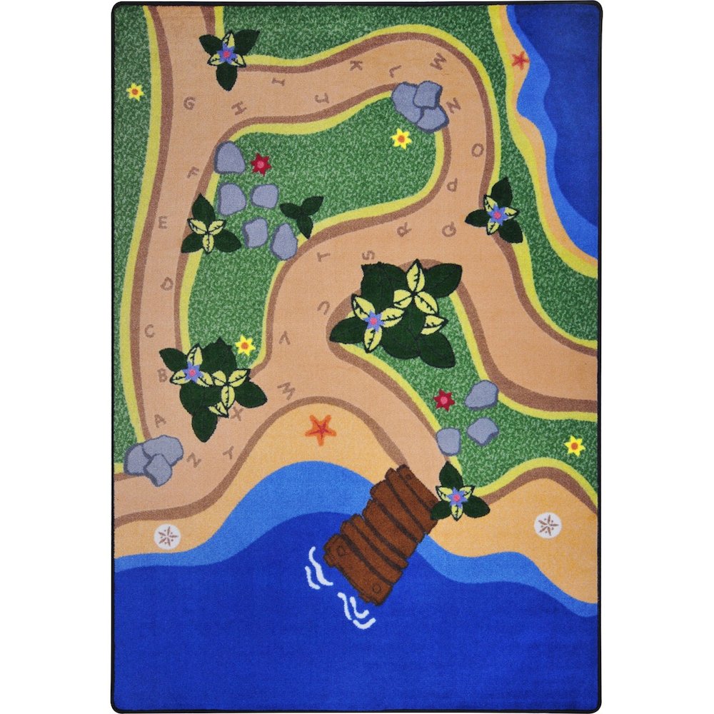 Kid Essentials Sandy Shores 5'4" x 7'8" Area Rug in Color Multi