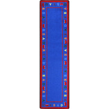 Kid Essentials Scattered Books 2'1" x 7'8" Runner Area Rug in Color Multi