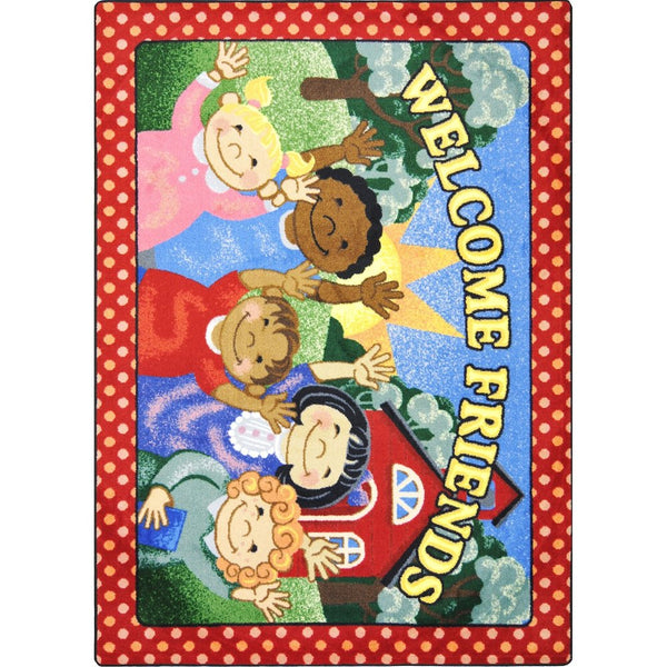 Kid Essentials School Days 3'10" x 5'4" Area Rug in Color Multi