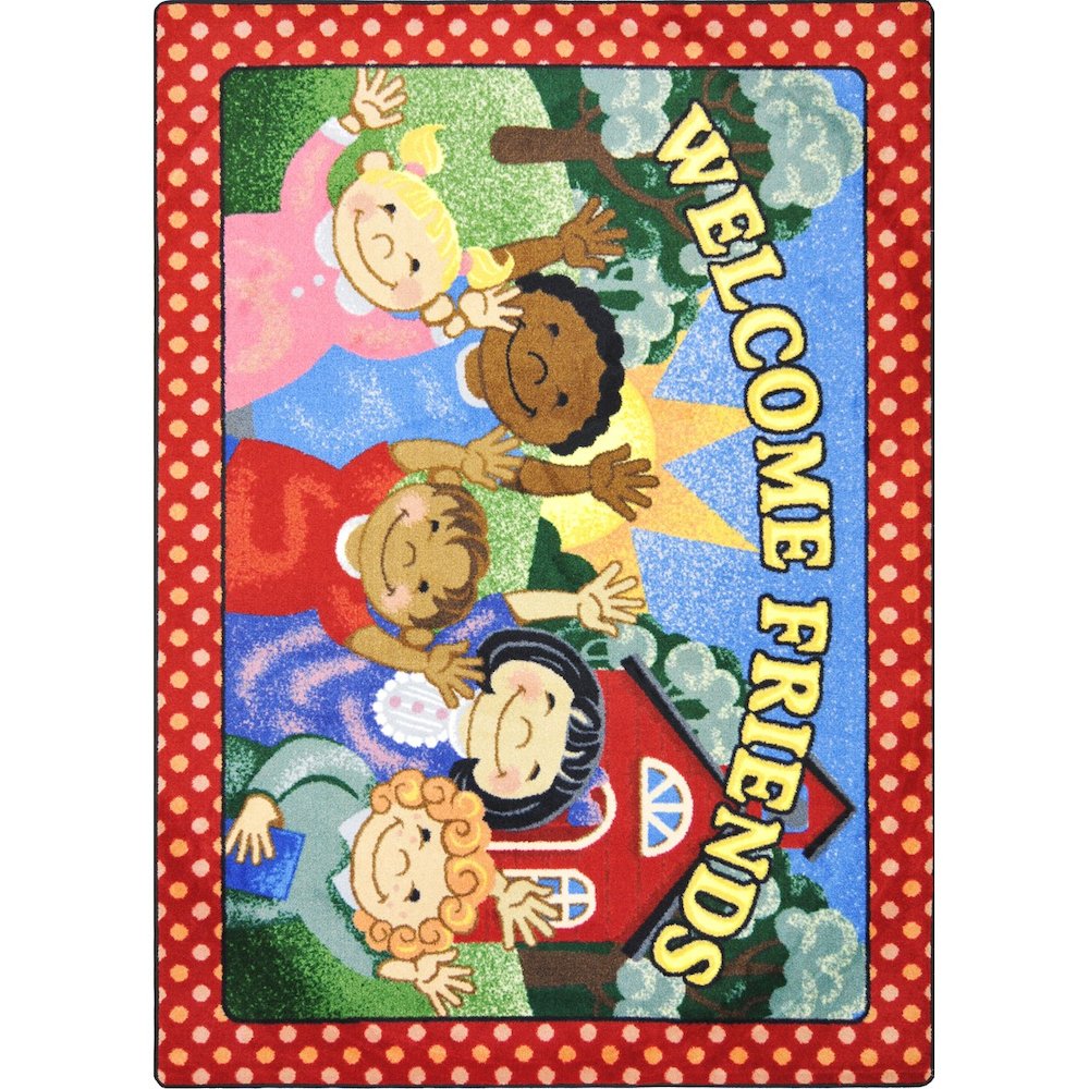 Kid Essentials School Days 3'10" x 5'4" Area Rug in Color Multi