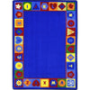 Kid Essentials Seasons & Shapes Alphabet 5'4" x 7'8" Area Rug in Color Multi