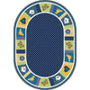 Kid Essentials Seeing Spots 3'10" x 5'4" Oval Area Rug in Color Bold