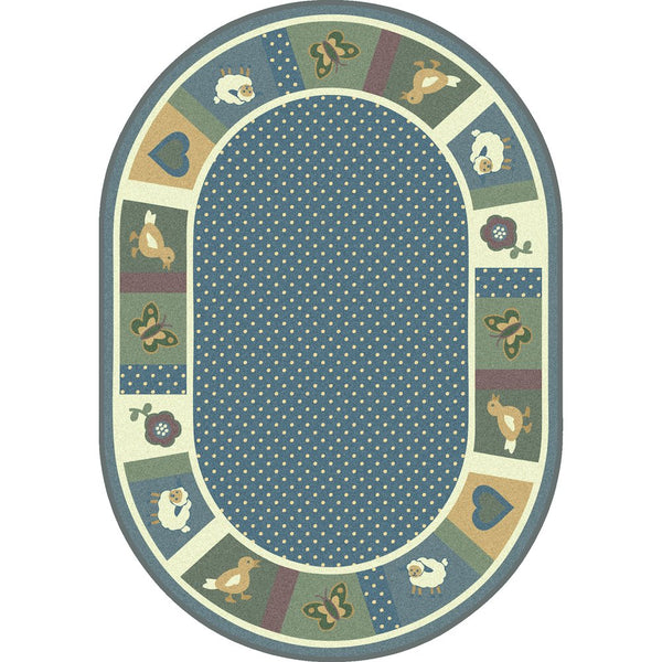 Kid Essentials Seeing Spots 3'10" x 5'4" Oval Area Rug in Color Soft