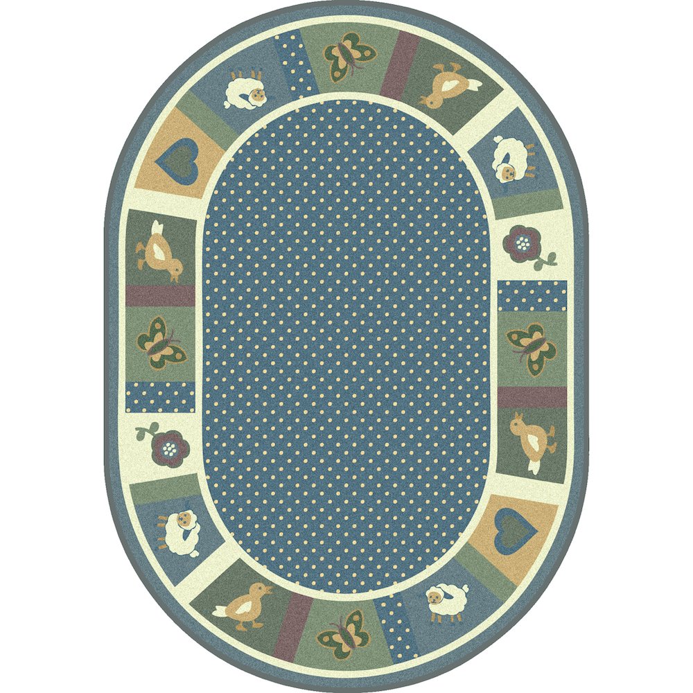 Kid Essentials Seeing Spots 3'10" x 5'4" Oval Area Rug in Color Soft