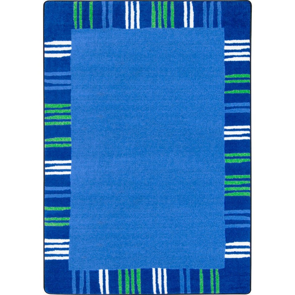 Kid Essentials Seeing Stripes 5'4" x 7'8" Area Rug in Color Seaglass