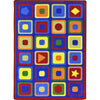 Kid Essentials Seeking Shapes 5'4" x 7'8" Area Rug in Color Multi