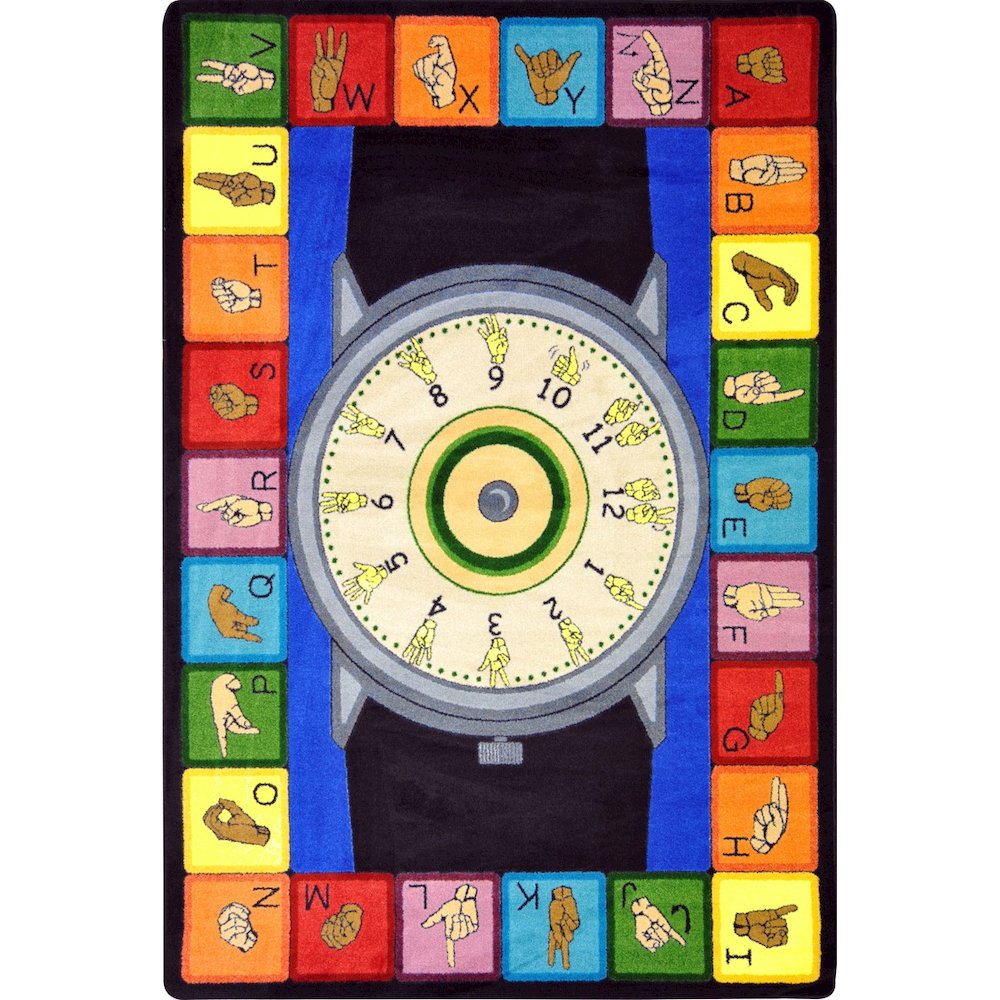 Kid Essentials Signs of the Time 5'4" x 7'8" Area Rug in Color Multi