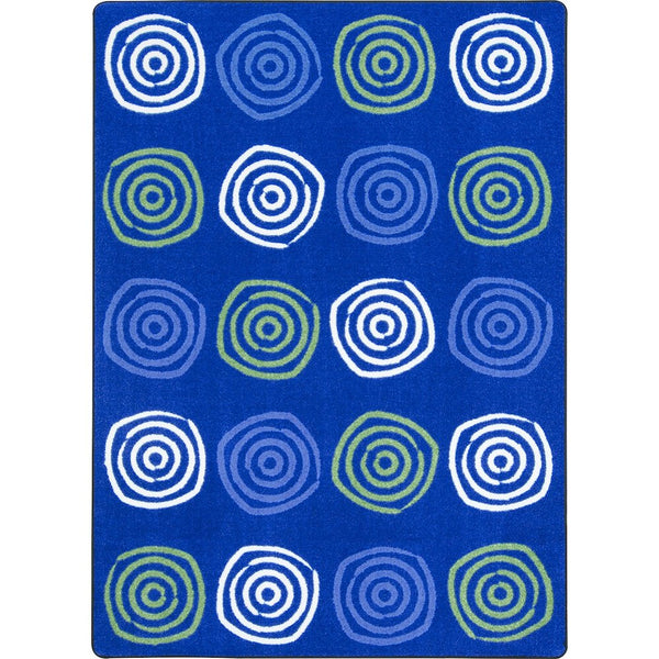 Kid Essentials Simply Swirls 5'4" x 7'8" Area Rug in Color Seaglass