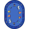 Kid Essentials Smooth Sailing 5'4" x 7'8" Oval Area Rug in Color Multi