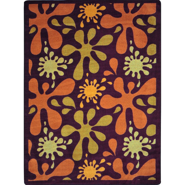 Kid Essentials Splat 3'10" x 5'4" Area Rug in Color Burgundy