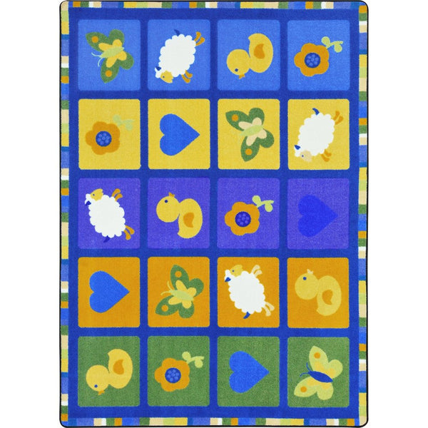 Kid Essentials Spring Things 5'4" x 7'8" Area Rug in Color Multi