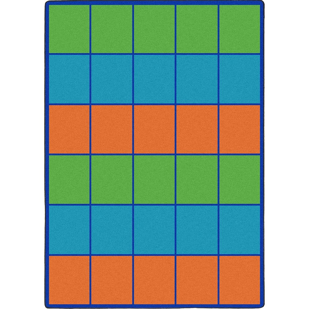 Kid Essentials Squares to Spare 7'8" x 10'9" Area Rug in Color Multi