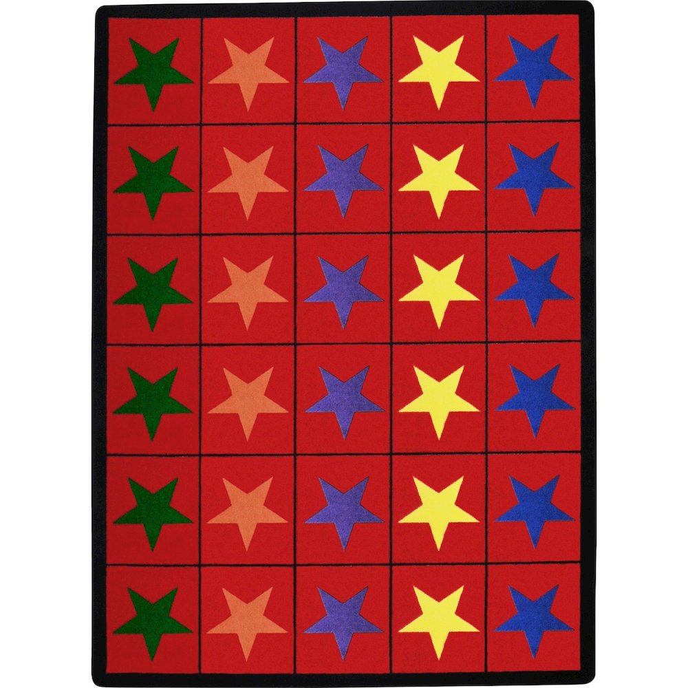 Kid Essentials Star Space 5'4" x 7'8" Area Rug in Color Multi