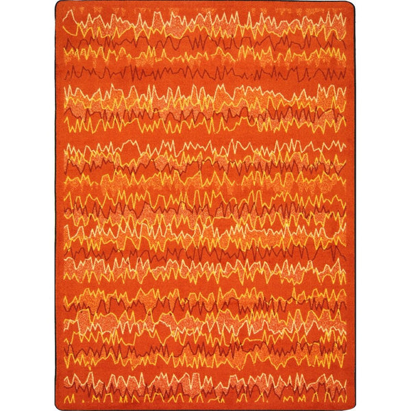 Kid Essentials Static Electricity 3'10" x 5'4" Area Rug in Color Orange