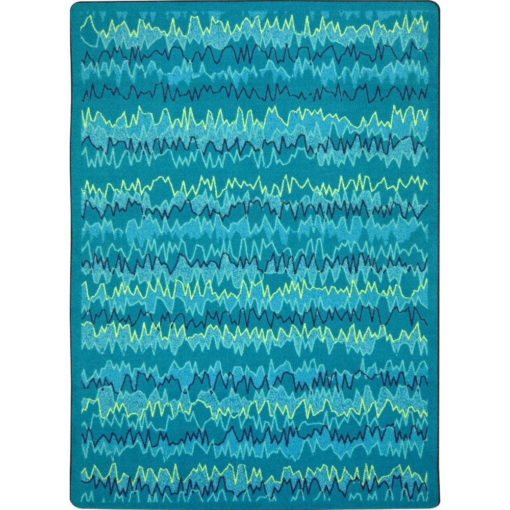 Kid Essentials Static Electricity 3'10" x 5'4" Area Rug in Color Teal