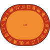 Kid Essentials STEAM 10'9" x 13'2" Oval Area Rug in Color Art