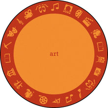 Kid Essentials STEAM 13'2" Round Area Rug in Color Art