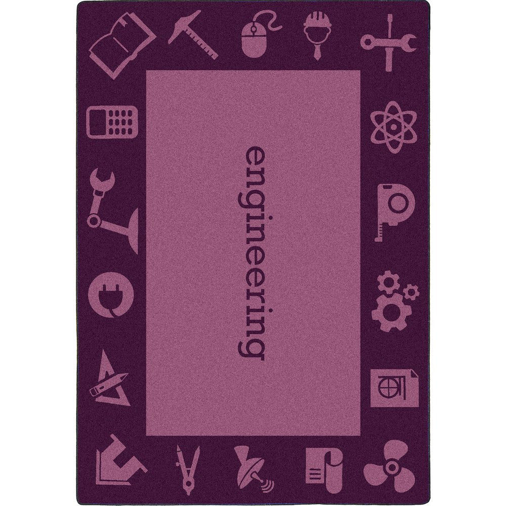 Kid Essentials STEAM 5'4" x 7'8" Area Rug in Color Engineering