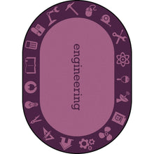 Kid Essentials STEAM 7'8" x 10'9" Oval Area Rug in Color Engineering