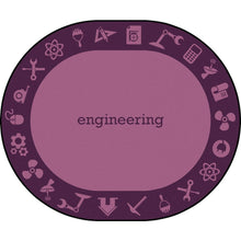 Kid Essentials STEAM 10'9" x 13'2" Oval Area Rug in Color Engineering