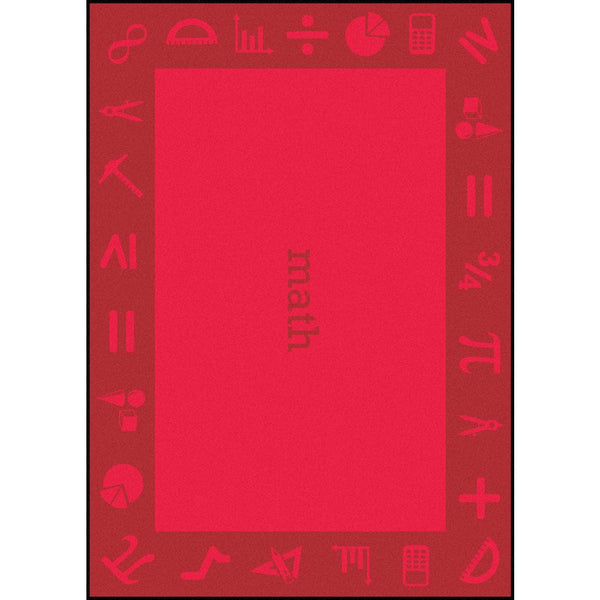 Kid Essentials STEAM 7'8" x 10'9" Area Rug in Color Math
