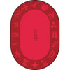 Kid Essentials STEAM 5'4" x 7'8" Oval Area Rug in Color Math