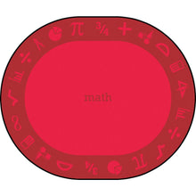 Kid Essentials STEAM 10'9" x 13'2" Oval Area Rug in Color Math