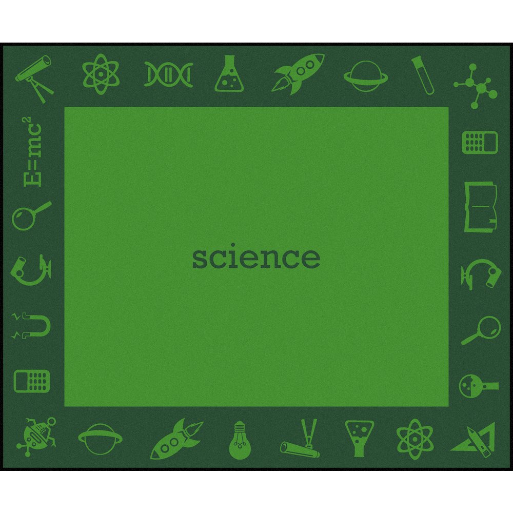 Kid Essentials STEAM 10'9" x 13'2" Area Rug in Color Science
