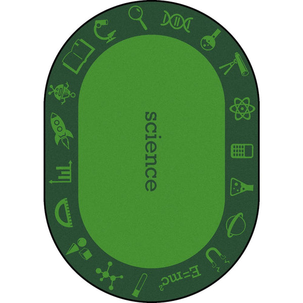 Kid Essentials STEAM 7'8" x 10'9" Oval Area Rug in Color Science