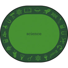 Kid Essentials STEAM 10'9" x 13'2" Oval Area Rug in Color Science
