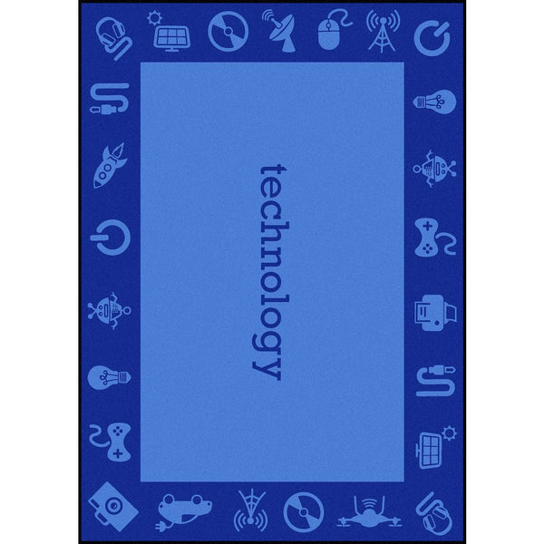 Kid Essentials STEAM 7'8" x 10'9" Area Rug in Color Technology