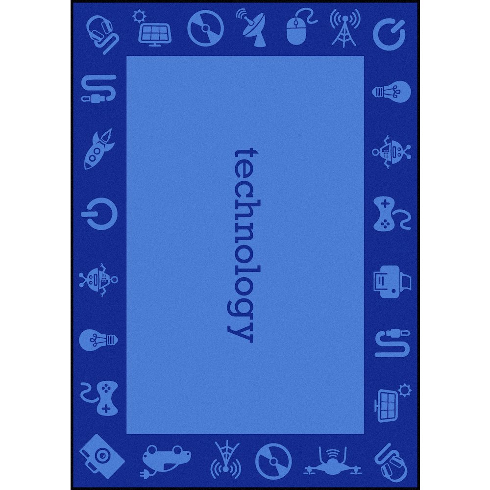 Kid Essentials STEAM 7'8" x 10'9" Area Rug in Color Technology