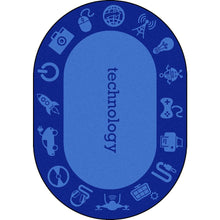 Kid Essentials STEAM 5'4" x 7'8" Oval Area Rug in Color Technology