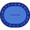 Kid Essentials STEAM 10'9" x 13'2" Oval Area Rug in Color Technology