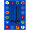 Kid Essentials Take Note 5'4" x 7'8" Area Rug in Color Multi