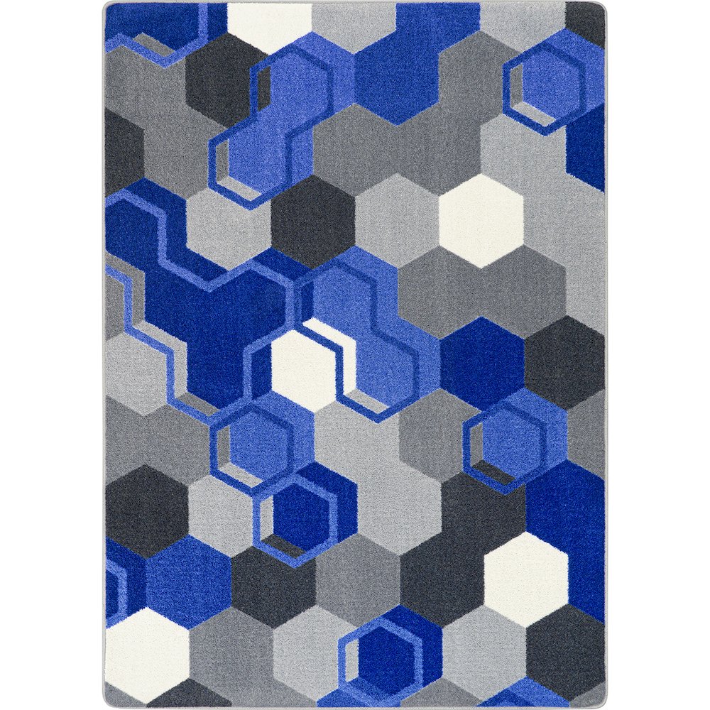 Kid Essentials Team Up 5'4" x 7'8" Area Rug in Color Blue