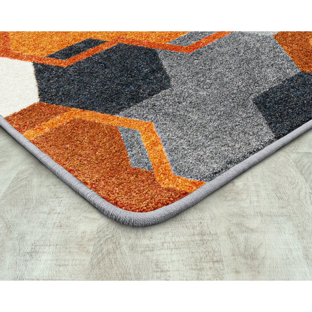 Kid Essentials Team Up 5'4" x 7'8" Area Rug in Color Orange