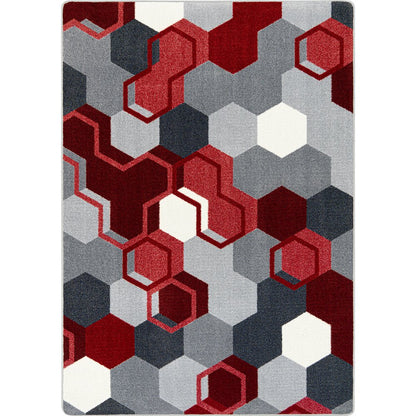 Kid Essentials Team Up 5'4" x 7'8" Area Rug in Color Red