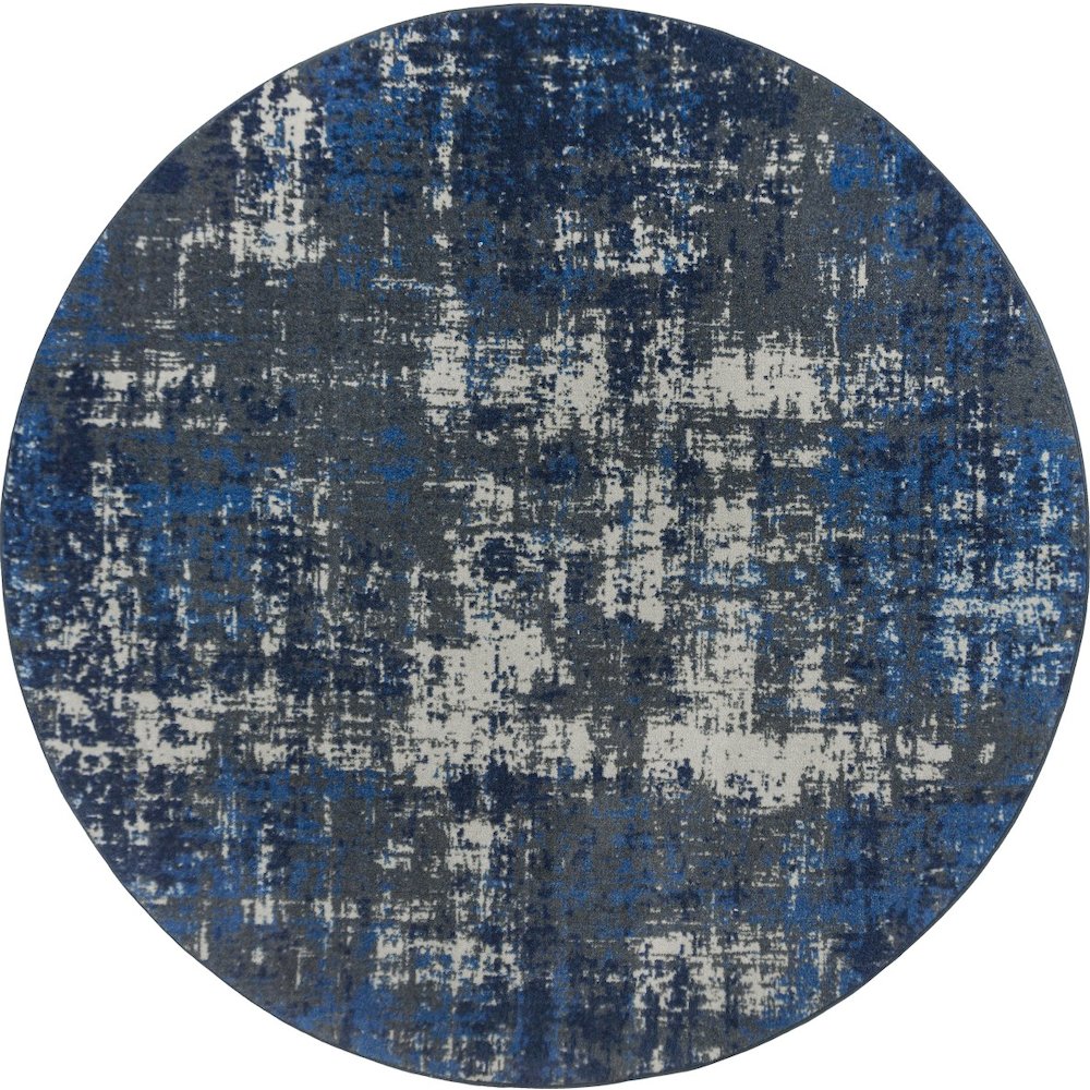 Kid Essentials Terra Mae 7'7" Round Area Rug in Color Marine