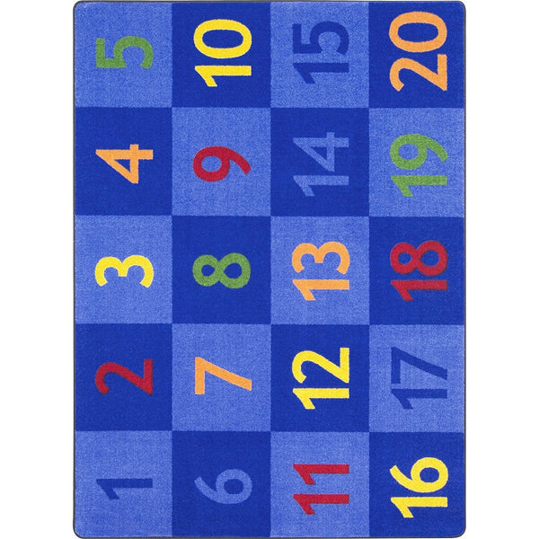 Kid Essentials Time to Count 5'4" x 7'8" Area Rug in Color Multi