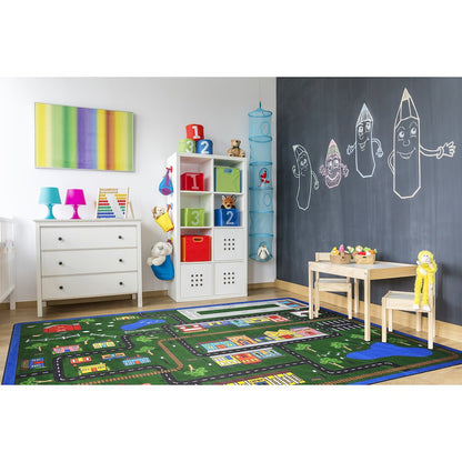 Kid Essentials Tiny Town 5'4" x 7'8" Area Rug in Color Multi