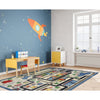 Kid Essentials Tiny Town 5'4" x 7'8" Area Rug in Color Pewter