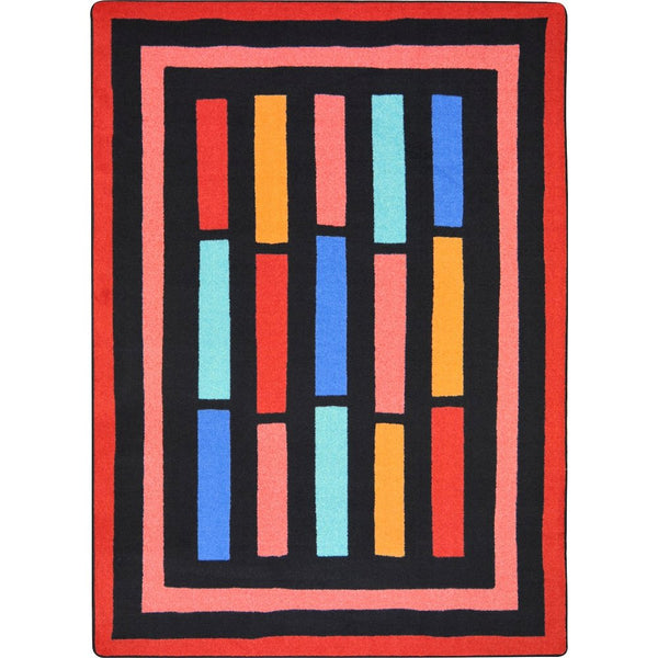 Kid Essentials Traffic Jam 3'10" x 5'4" Area Rug in Color Red