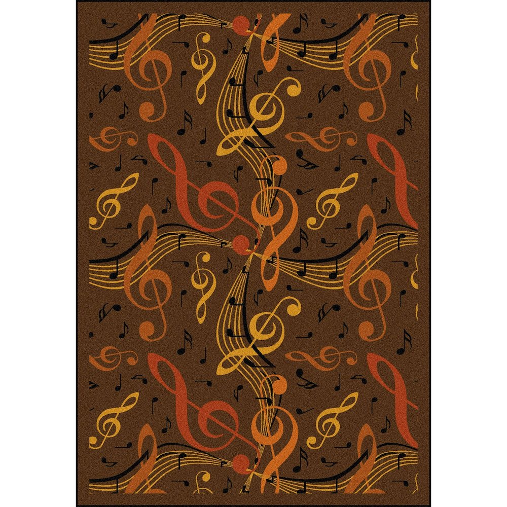 Kid Essentials Virtuoso 3'10" x 5'4" Area Rug in Color Brown