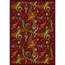 Kid Essentials Virtuoso 3'10" x 5'4" Area Rug in Color Burgundy