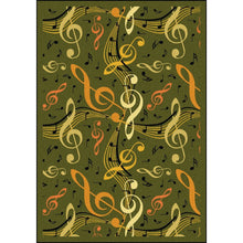 Kid Essentials Virtuoso 3'10" x 5'4" Area Rug in Color Green